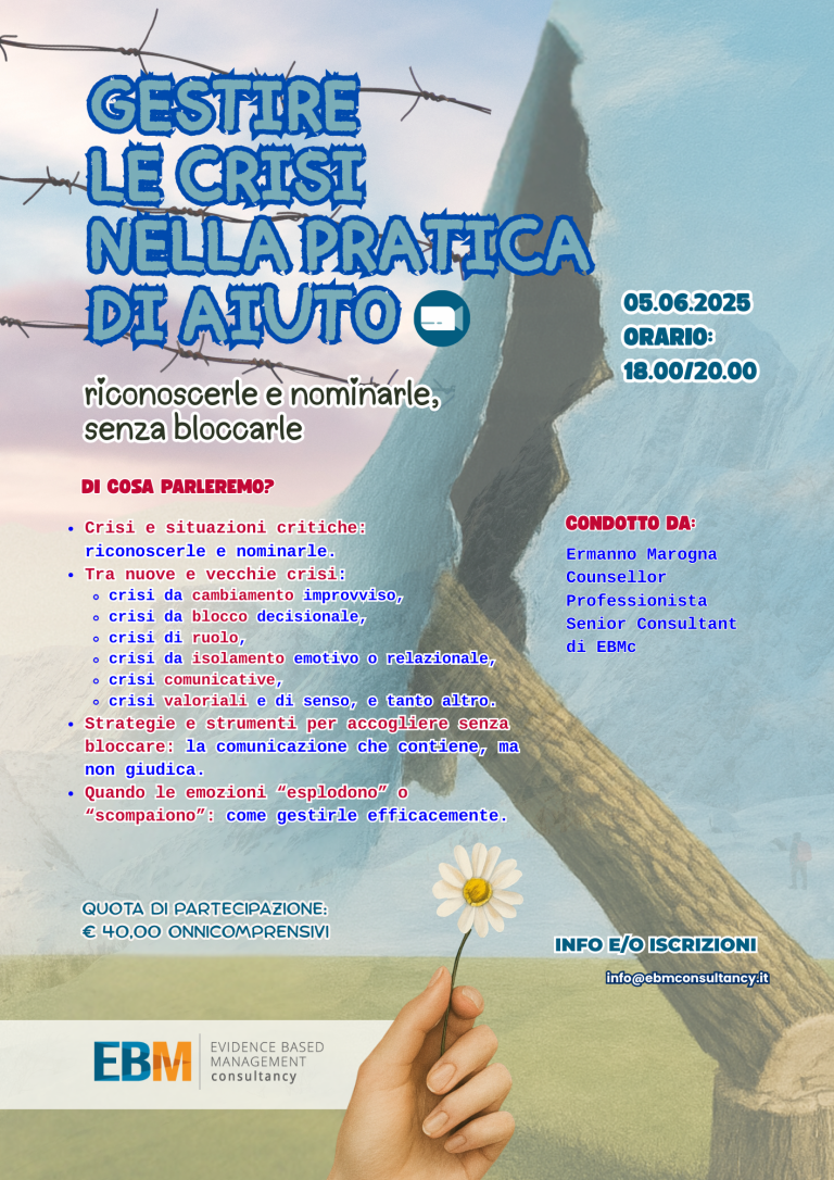 Gestire le crisi nella pratica di aiuto