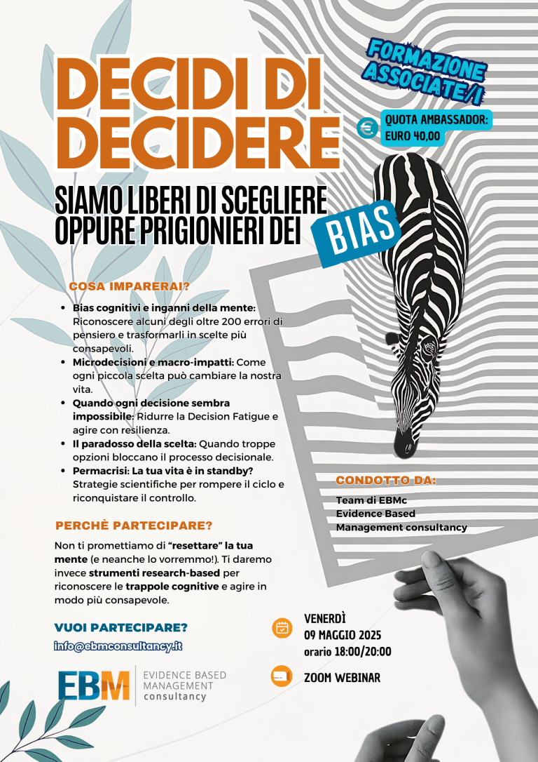 Decidi di Decidere – Siamo liberi di scegliere oppure prigionieri dei Bias